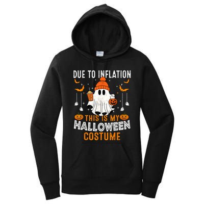 Due To Inflation This Is My Halloween Costume Funny Pumpkins Women's Pullover Hoodie