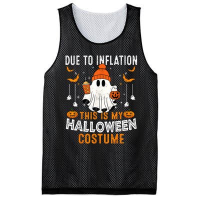 Due To Inflation This Is My Halloween Costume Funny Pumpkins Mesh Reversible Basketball Jersey Tank