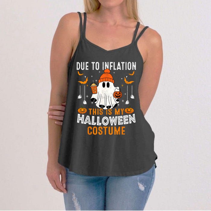 Due To Inflation This Is My Halloween Costume Funny Pumpkins Women's Strappy Tank