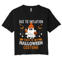 Due To Inflation This Is My Halloween Costume Funny Pumpkins Women's Crop Top Tee