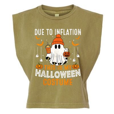 Due To Inflation This Is My Halloween Costume Funny Pumpkins Garment-Dyed Women's Muscle Tee