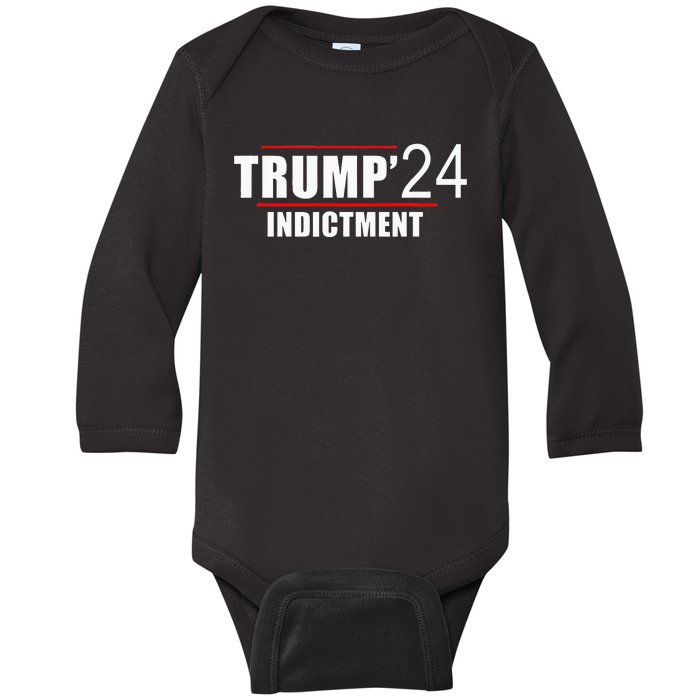 Donald TRUMP Indictment 2024 Baby Long Sleeve Bodysuit