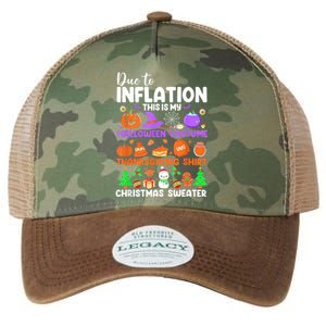 Due To Inflation This Is My Funny Halloween Costume Legacy Tie Dye Trucker Hat