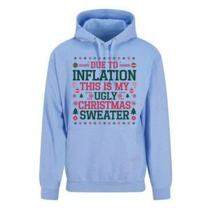 Due To Inflation This Is My Ugly Family Christmas Cool Gift Unisex Surf Hoodie