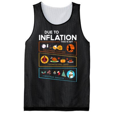 Due To Inflation Halloween Thanksgiving Christmas Sweater Mesh Reversible Basketball Jersey Tank