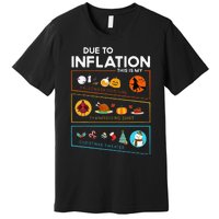 Due To Inflation Halloween Thanksgiving Christmas Sweater Premium T-Shirt