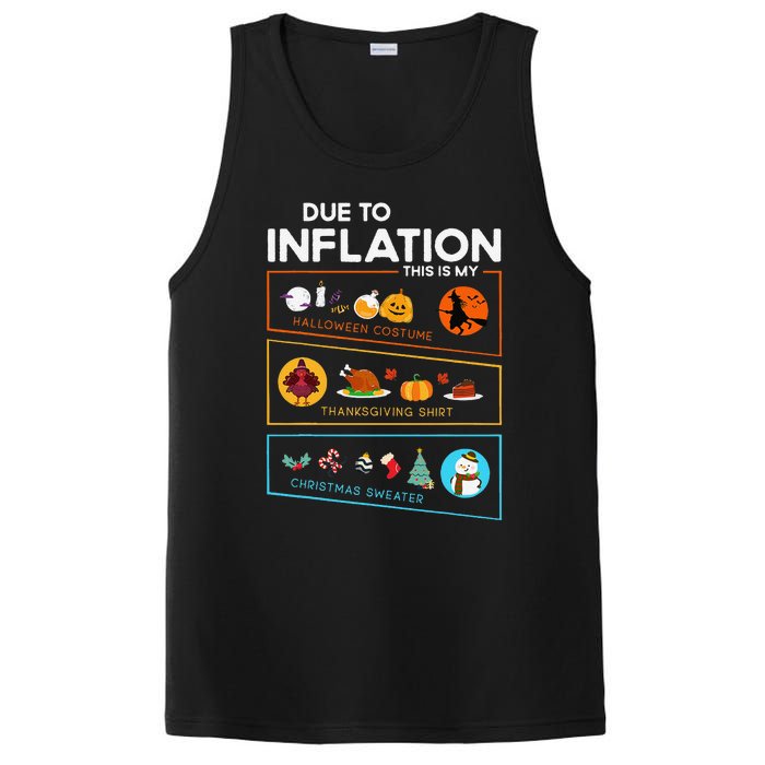 Due To Inflation Halloween Thanksgiving Christmas Sweater PosiCharge Competitor Tank