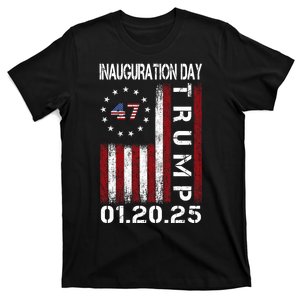 Donald Trump Inauguration Day 2025 47th President Usa Flag T-Shirt