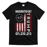 Donald Trump Inauguration Day 2025 47th President Usa Flag T-Shirt