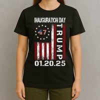 Donald Trump Inauguration Day 2025 47th President Usa Flag T-Shirt
