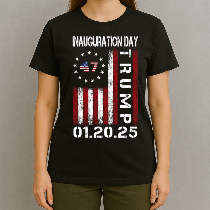 Donald Trump Inauguration Day 2025 47th President Usa Flag T-Shirt