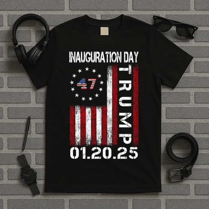 Donald Trump Inauguration Day 2025 47th President Usa Flag T-Shirt