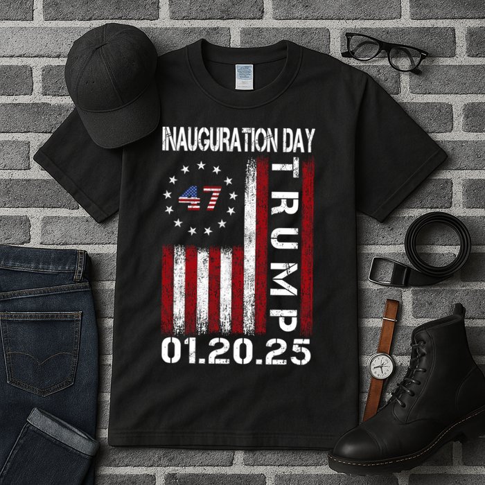 Donald Trump Inauguration Day 2025 47th President Usa Flag Tall T-Shirt