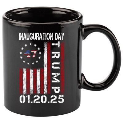 Donald Trump Inauguration Day 2025 47th President Usa Flag 11oz C Handle Ceramic Mug