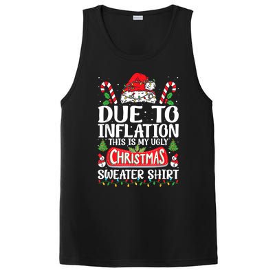 Due To Inflation Ugly Christmas Sweaters Funny PosiCharge Competitor Tank