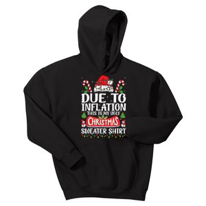 Due To Inflation Ugly Christmas Sweaters Funny Kids Hoodie