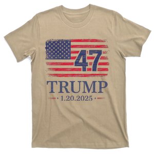 Donald Trump Inauguration Day 2025 47th President 47 Us Flag T-Shirt