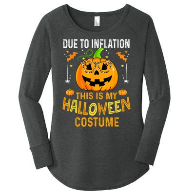 Due To Inflation This Is My Halloween Costume Pumpkin Halloween Costume Women's Perfect Tri Tunic Long Sleeve Shirt