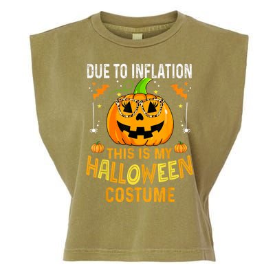 Due To Inflation This Is My Halloween Costume Pumpkin Halloween Costume Garment-Dyed Women's Muscle Tee