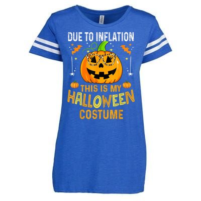 Due To Inflation This Is My Halloween Costume Pumpkin Halloween Costume Enza Ladies Jersey Football T-Shirt