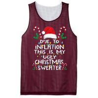 Due To Inflation Ugly Christmas Sweaters Mesh Reversible Basketball Jersey Tank