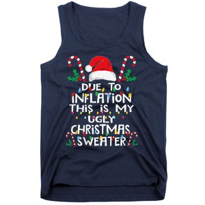 Due To Inflation Ugly Christmas Sweaters Tank Top