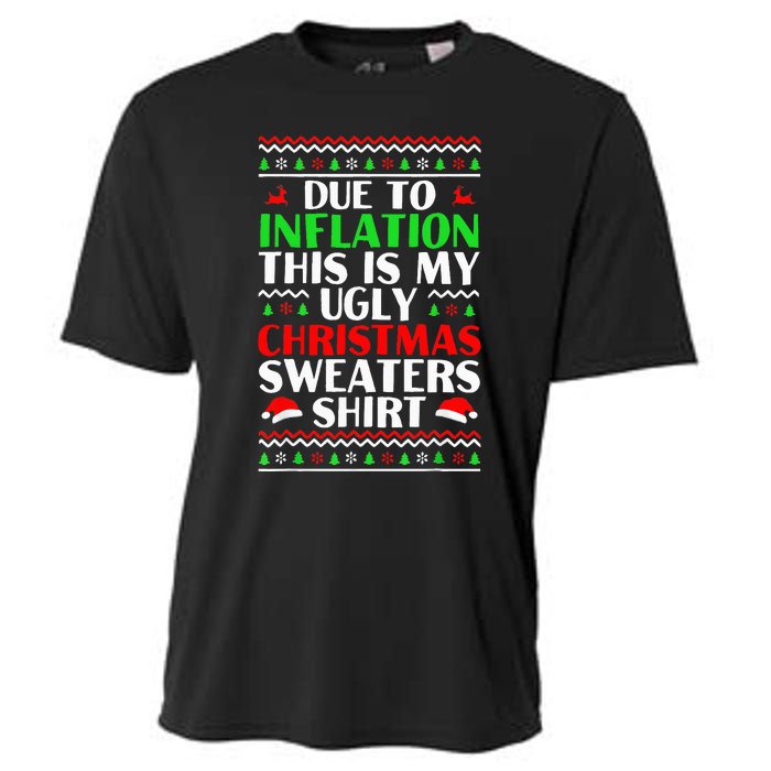 Due to Inflation Ugly Xmas Sweaters Cooling Performance Crew T-Shirt