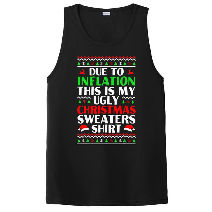 Due to Inflation Ugly Xmas Sweaters PosiCharge Competitor Tank