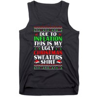 Due to Inflation Ugly Xmas Sweaters Tank Top