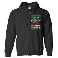 Due to Inflation Ugly Xmas Sweaters Full Zip Hoodie