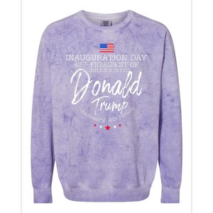 Donald Trump Inauguration Day 2025 Colorblast Crewneck Sweatshirt