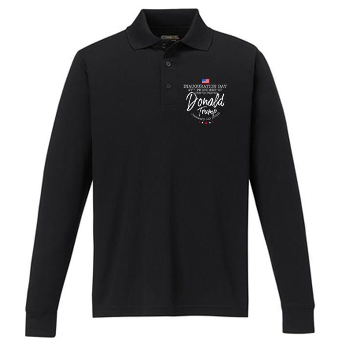 Donald Trump Inauguration Day 2025 Performance Long Sleeve Polo