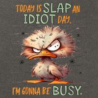 Duck Today Is Slap An Idiot Day I’M Gonna Be Busy Cotton Canvas Backpack