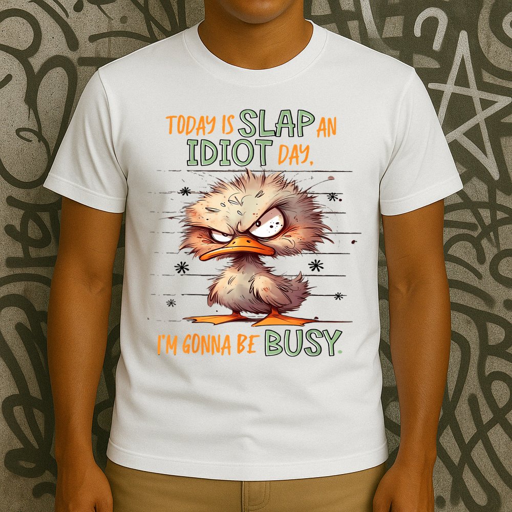 Duck Today Is Slap An Idiot Day I’M Gonna Be Busy T-Shirt