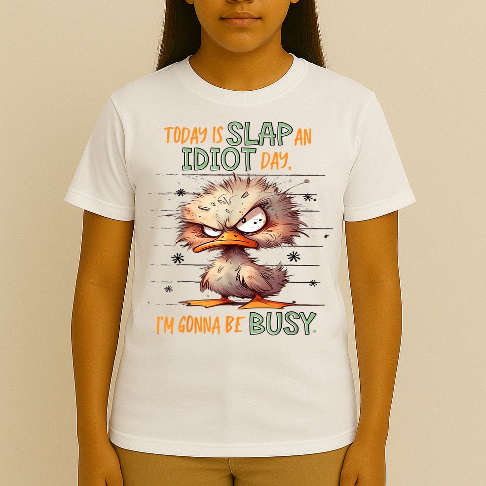 Duck Today Is Slap An Idiot Day I’M Gonna Be Busy T-Shirt
