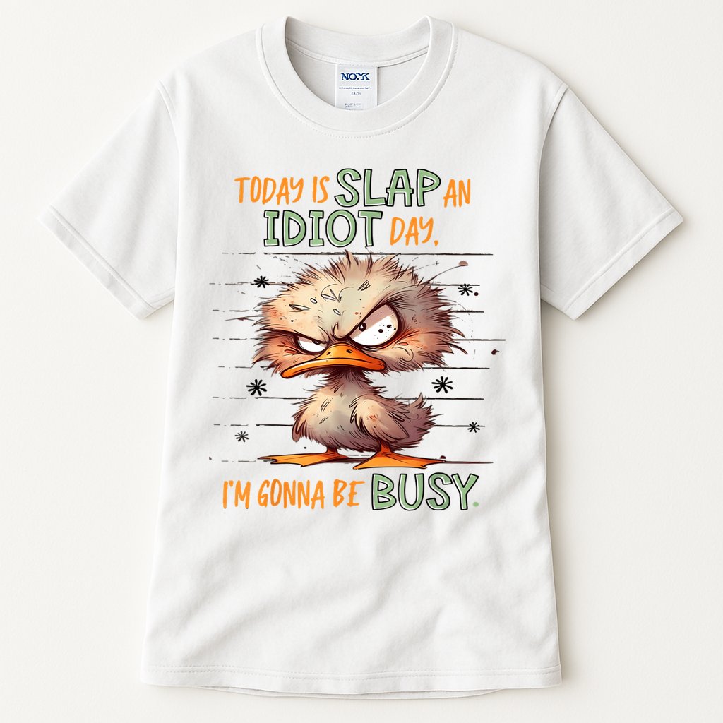 Duck Today Is Slap An Idiot Day I’M Gonna Be Busy Tall T-Shirt