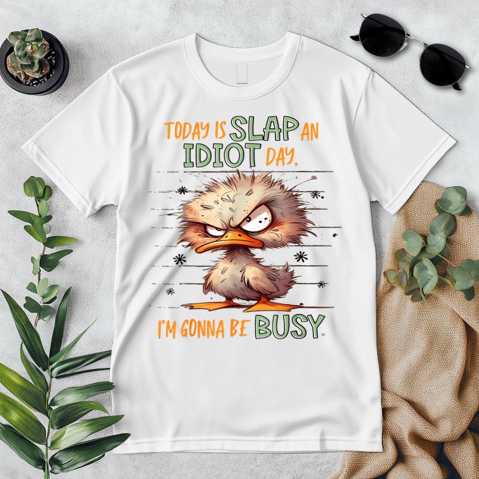 Duck Today Is Slap An Idiot Day I’M Gonna Be Busy Premium T-Shirt
