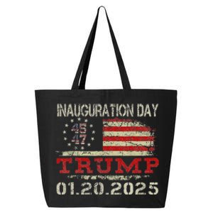 Donald Trump Inauguration Day 2025 47th Usa Flag 25L Jumbo Tote