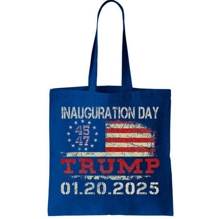 Donald Trump Inauguration Day 2025 47th Usa Flag Tote Bag