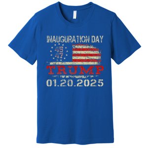 Donald Trump Inauguration Day 2025 47th Usa Flag Premium T-Shirt