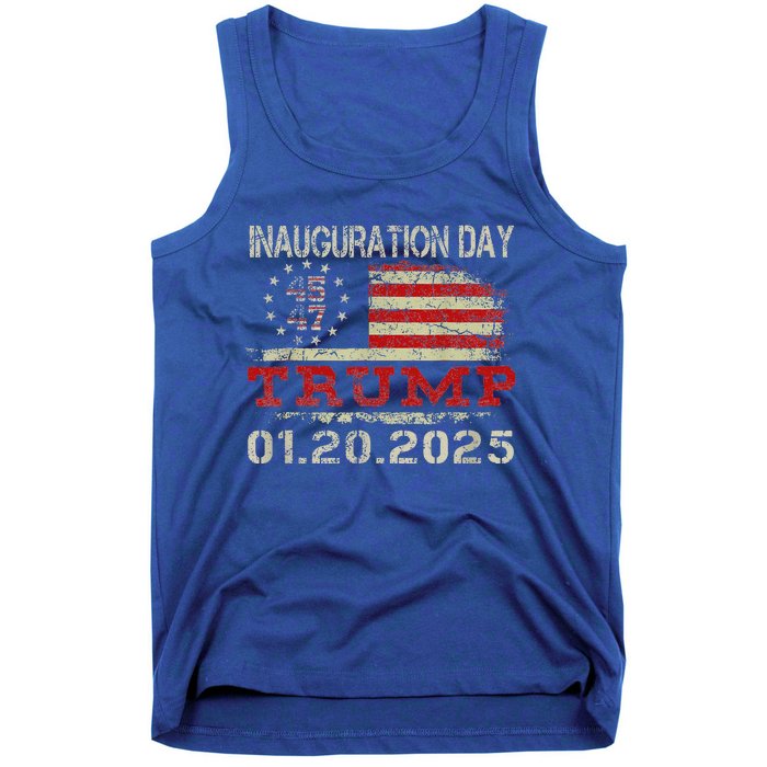 Donald Trump Inauguration Day 2025 47th Usa Flag Tank Top