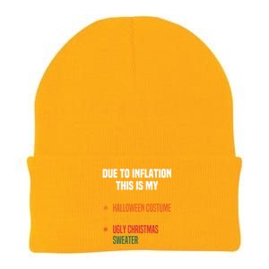 Due To Inflation This Is My Halloween Tday Christmas Gift Knit Cap Winter Beanie