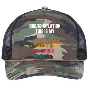 Due To Inflation This Is My Halloween Tday Christmas Gift Retro Rope Trucker Hat Cap