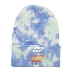 Due To Inflation This Is My Halloween Tday Christmas Gift Tie Dye 12in Knit Beanie