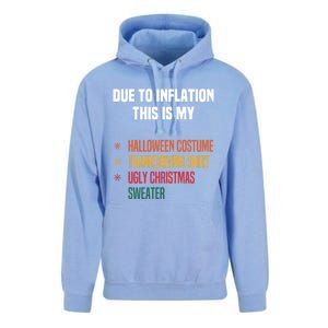 Due To Inflation This Is My Halloween Tday Christmas Gift Unisex Surf Hoodie