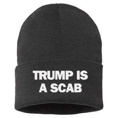 Donald Trump Is A Scab Sustainable Knit Beanie