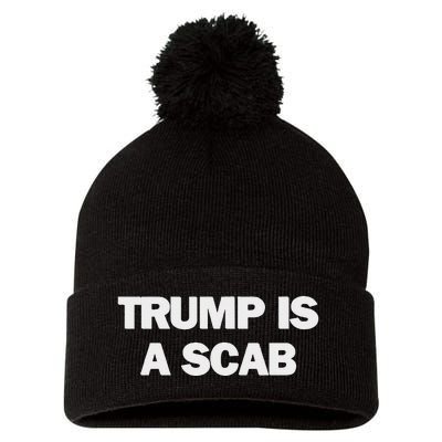 Donald Trump Is A Scab Pom Pom 12in Knit Beanie