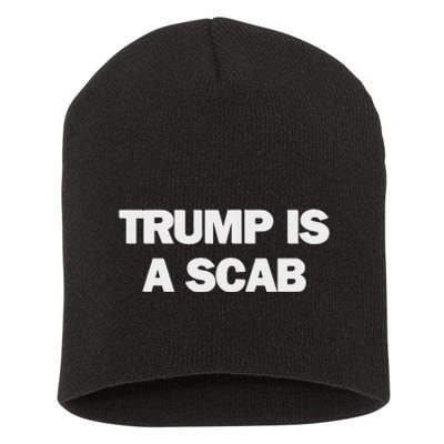 Donald Trump Is A Scab Short Acrylic Beanie