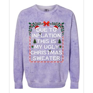 Due To Inflation This Is My Ugly Sweater Family Xmas Colorblast Crewneck Sweatshirt