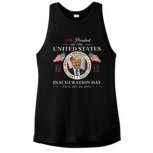 Donald Trump Inauguration Day 2025 47th President Usa Flag Ladies PosiCharge Tri-Blend Wicking Tank